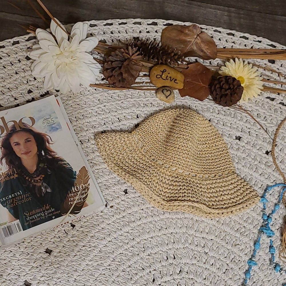 SUMMER BUCKET HAT NATURAL COLOR BEACHY 14X 14